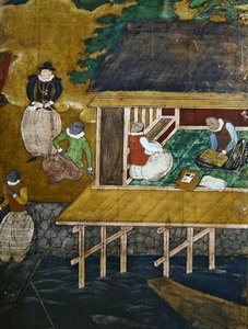 The Arrival of the Portuguese in Japan (detail) by Unbekannt Unbekannt